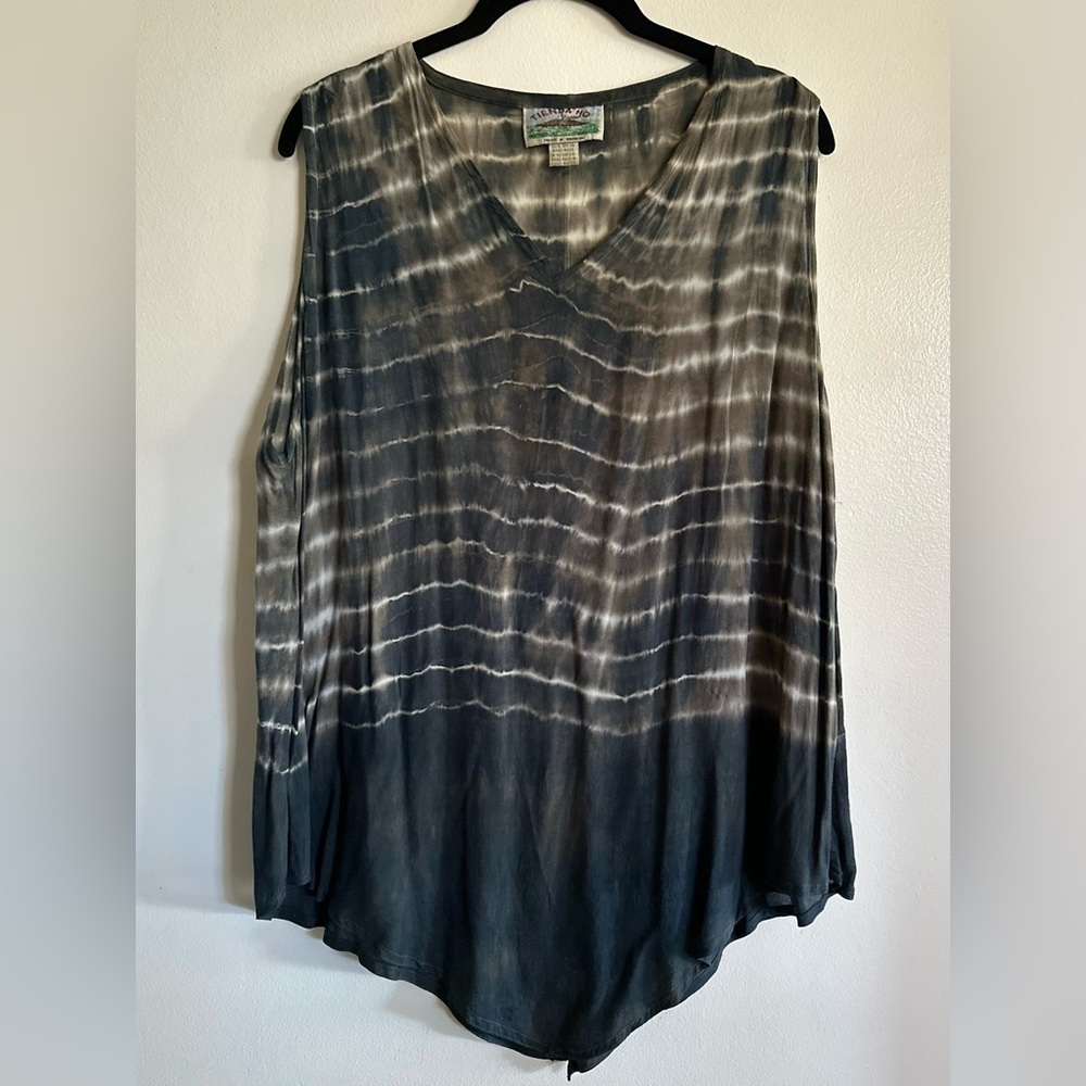 Tienda Ho tie-dye monsoon tank — boho loose-fit— OS